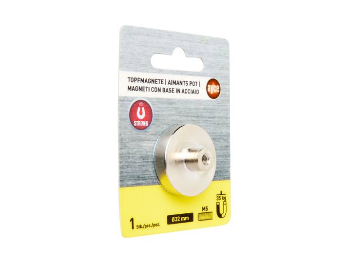 Ayce Topfmagnet mit Buchse Stark ⌀ 3 cm