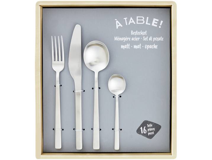 À Table! Besteckset silber matt 16-teilig, by Sola