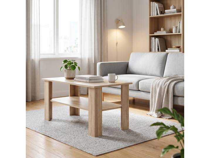Masseno Couchtisch ALBANO 100 cm Sonoma Eiche