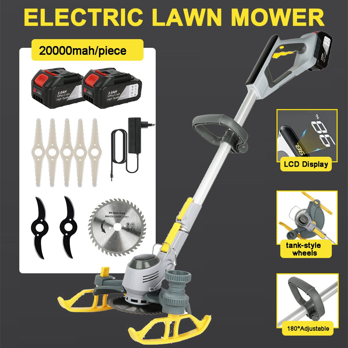 Bosch 18V Accu Grasmaaier - Grijs