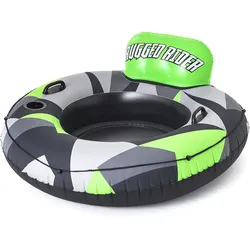Bestway 43280 Schwimmring Rugged Rider I Ø135cm mit Lehne Getränkehalter Mesh