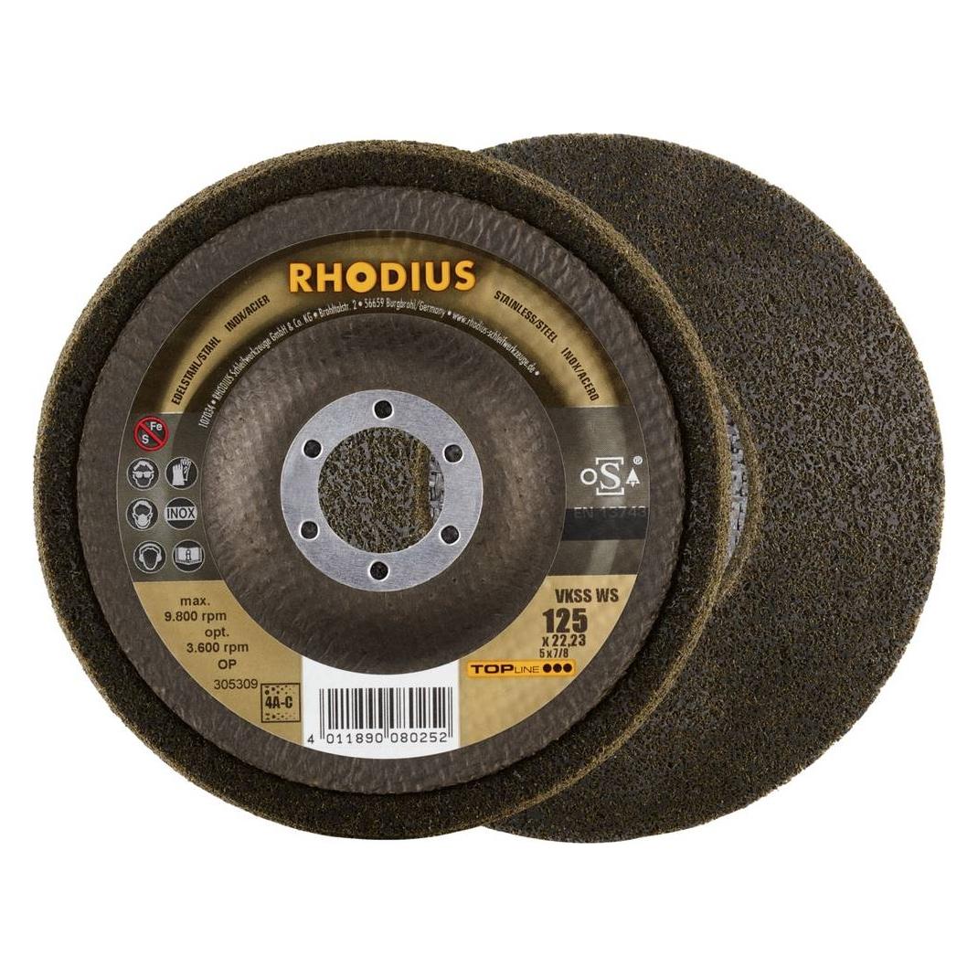 Rhodius TOPline VKSS WS Vlieskompaktscheibe 125 x 22,23 mm 4A-coarse (75498309)