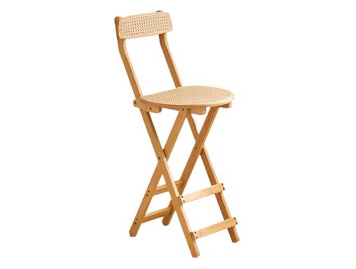 XCHtuerFY Klapphocker, Barhocker aus Holz, Frühstücksbarhocker Holzoptik(Wood,M 61.5cm)