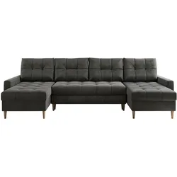WOHNLANDSCHAFT Colin U Velvet Dunkelgrau