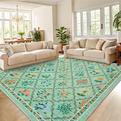 "Garvee Modern 10'X13'Area Rug,Pastoral Floral Vintage Geometric Farmhouse Rug - 2'3"" x 12' Runner"