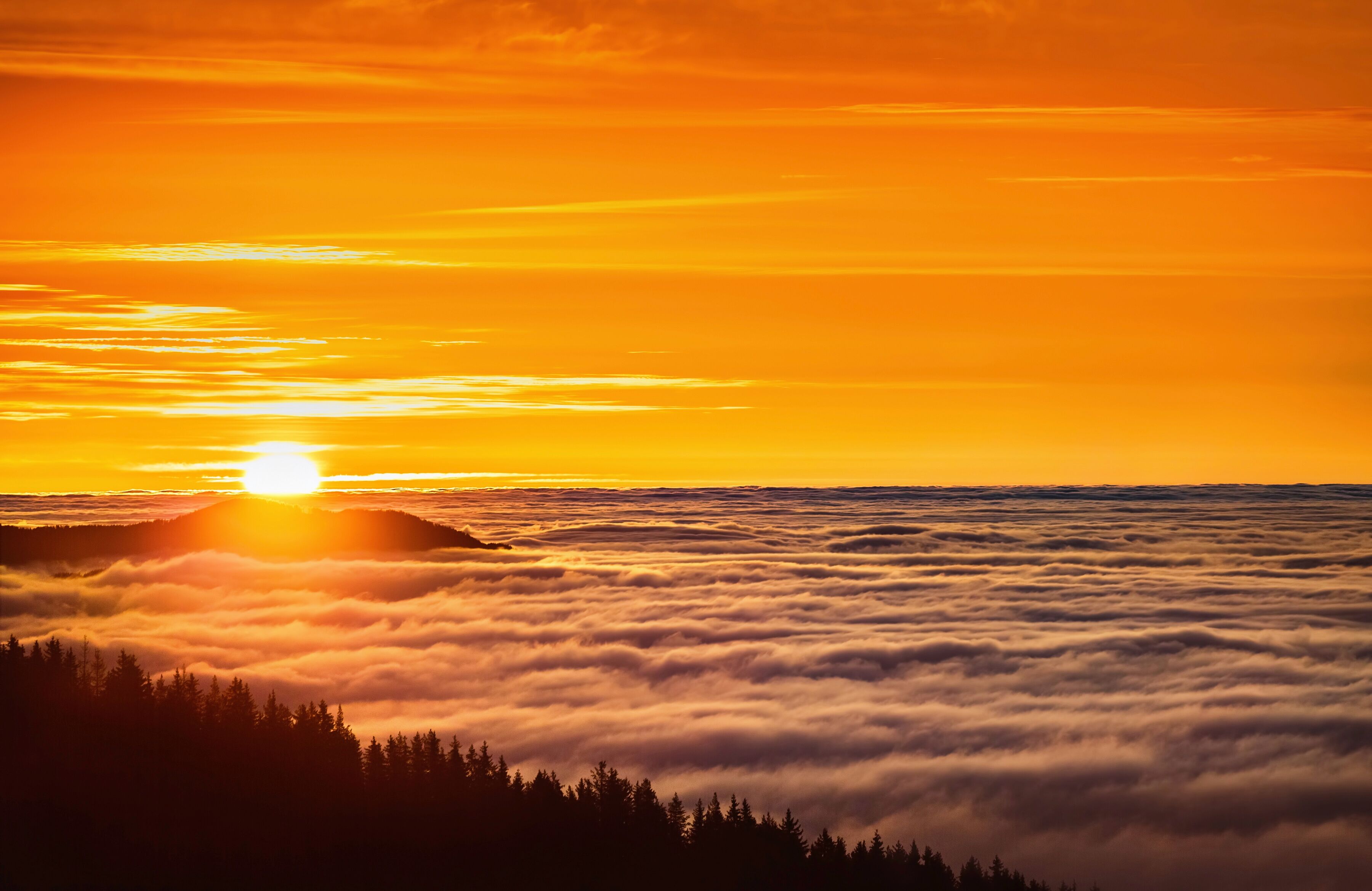 Fototapete PAPERMOON "SONNENUNTERGANG-NATUR LANDSCHAFT BERGE GEBIRGE ALPEN", bunt, B:5m L:2,8m, Vlies, Tapeten, Fototapete bunt B/L: 5m x 2,8m, Bahnen: 10 Stk.