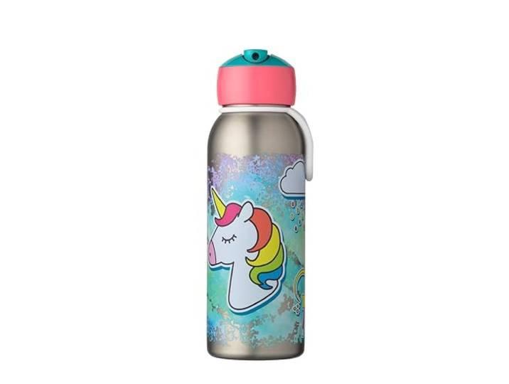 Isoleerfles flip-up Campus 350 ml - Unicorn