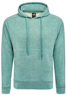 J America 8740JA Jam Adt Electric Flc Hood T-Shirt in Jade size Large   90% polyester, 10% spandex