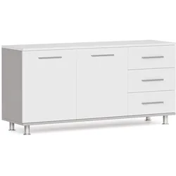 Schrank zum Tisch PRIMO, rechts, grau / weiß