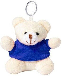 Porte-clés personnalisé en peluche Tedchain polyester jaune