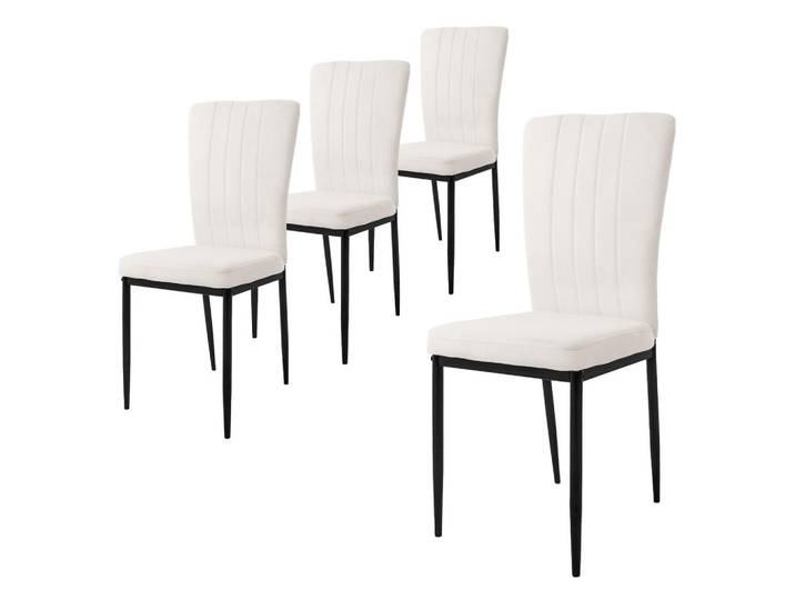 Ml-Design Esszimmerstuhl weiß 4er Set, Weiß, Metall, 42x97x42 cm, Esszimmer, Stühle