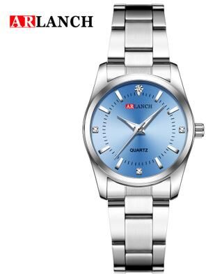Youfap Market Fashionable Stainless Steel Rhinestone Pink Luxury Women's Watch, Minimalist Girl Clock For Outdoor Travel blue