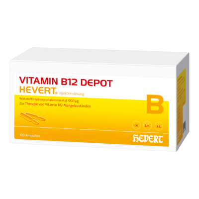Hevert-Arzneimittel GmbH & Co. KG VITAMIN B12 DEPOT Hevert Ampullen 100X2 ml 06078380