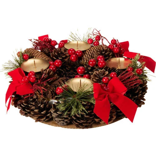 Home & Styling Collection advents kerstkrans, 27 cm