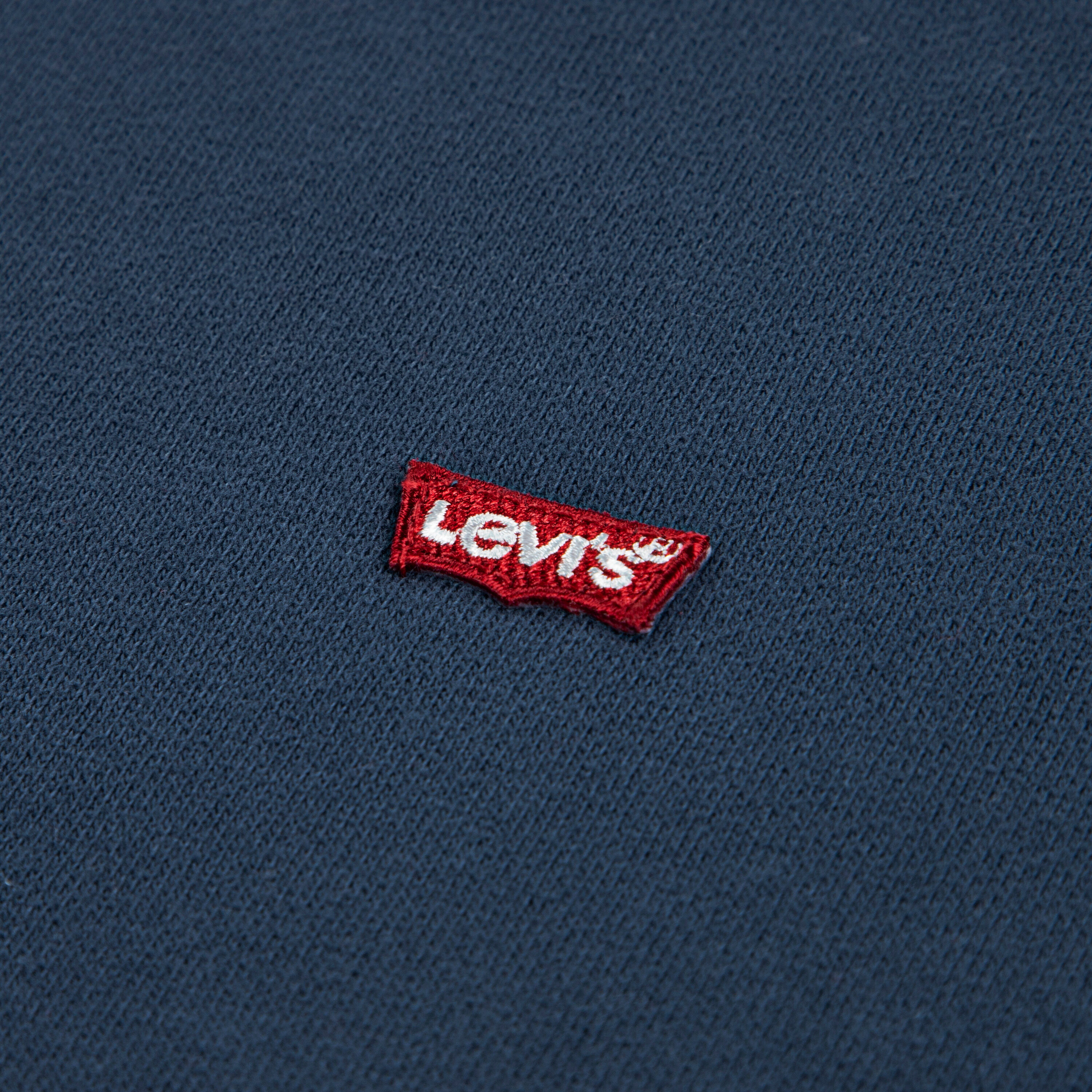 Kapuzensweatshirt LEVI'S KIDS "LVB CUTOFF LEVI'S HOODIE", Jungen, Gr. 14 (164), blau (big dipper), Sweatware, Obermaterial: 60% Baumwolle, 40% Polyester, bedruckt, regular fit normal, ohne Ausschnitt, Rippbündchen, Sweatshirts Kapuzensweatshirt, mit Marke