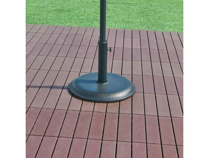 casa.pro Sonnenschirmständer Bionaz Betonsockel 15 kg Sonnenschirmhalter für Schirmstöcke Ø34/39/49/55 mm Sonnenschirmfuß Ø45 x 5 cm inkl. Adapterringe Schwarz