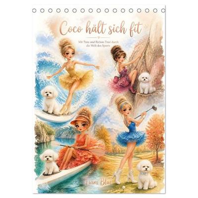 Coco hält sich fit (Tischkalender 2027 DIN A5 hoch), CALVENDO Monatskalender