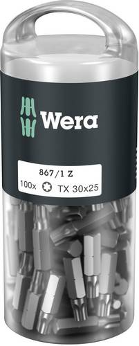 Wera 867/1 Z (100xTX30/25) DIY Box TORX-Bits 867/1 Z TORX DIY 100 SiS TX-Bit Antrieb: 1/4" (6.3 mm) Abtrieb: TX TX 30 25mm