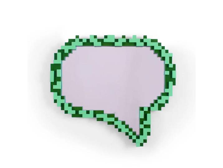 SELETTI miroir murale PIXEL MIRROR (Message - MDF et verre)