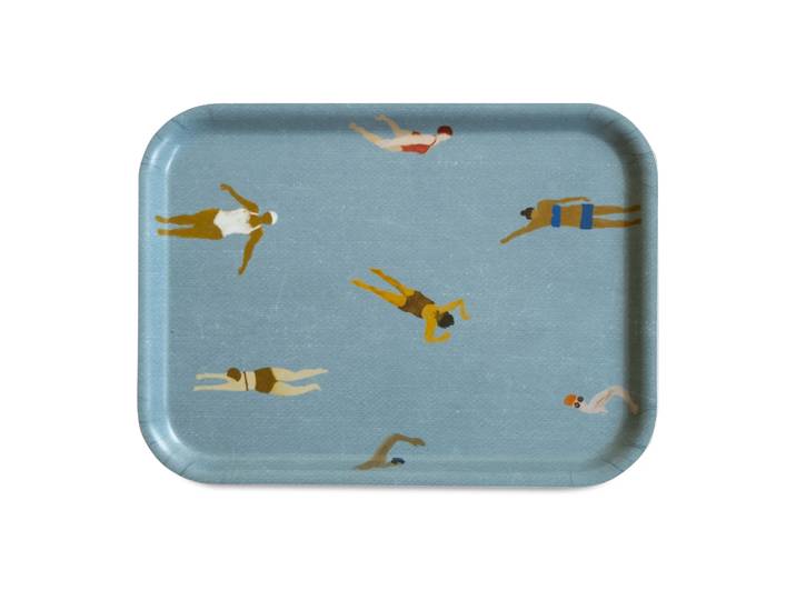 Fine Little Day Swimmers dienblad 20x27 cm Blauw