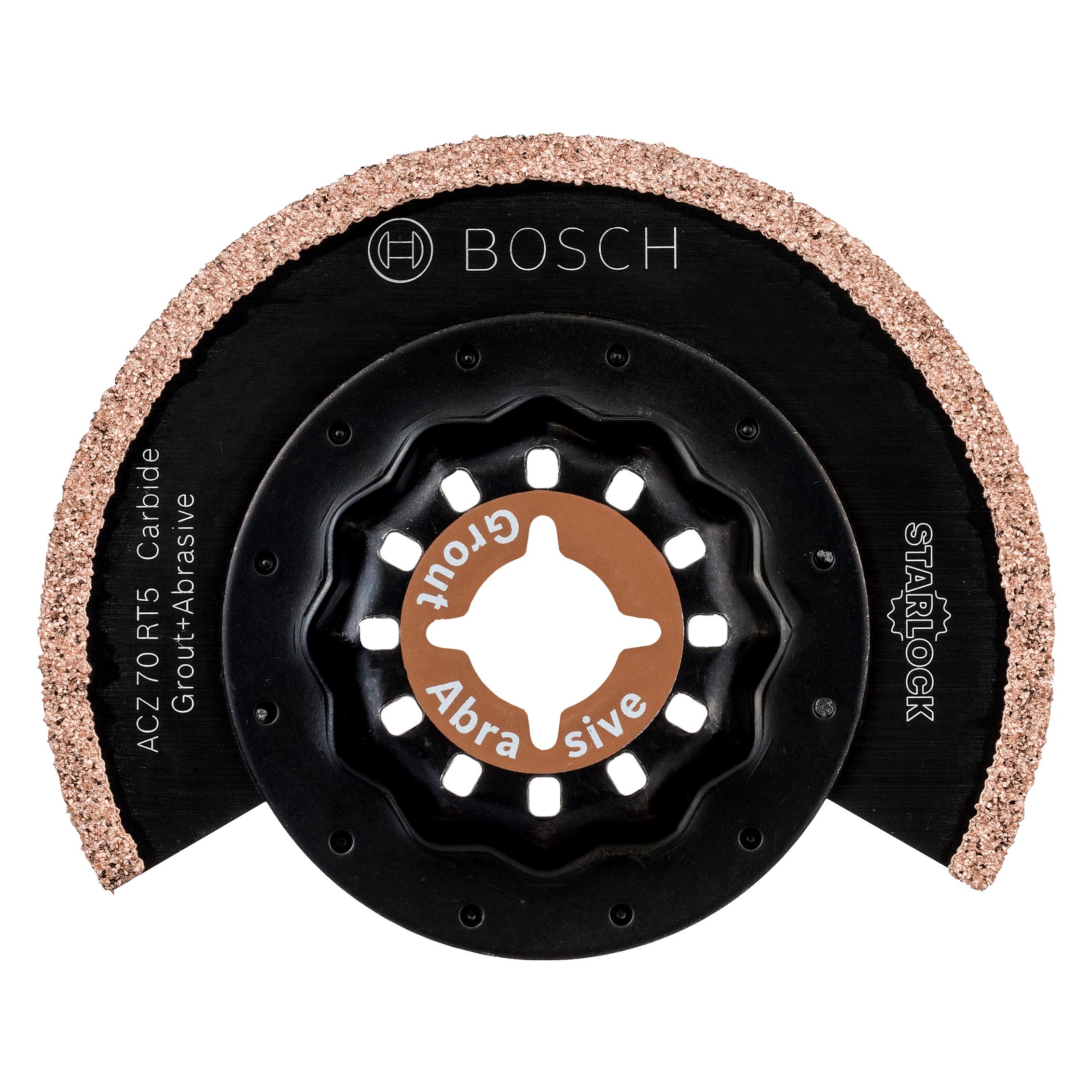 Bosch Professional Zubehör Starlock Carbide-RIFF Schmalschnitt-Segmentsägeblatt ACZ 70 RT5, 70 mm (2609256975)