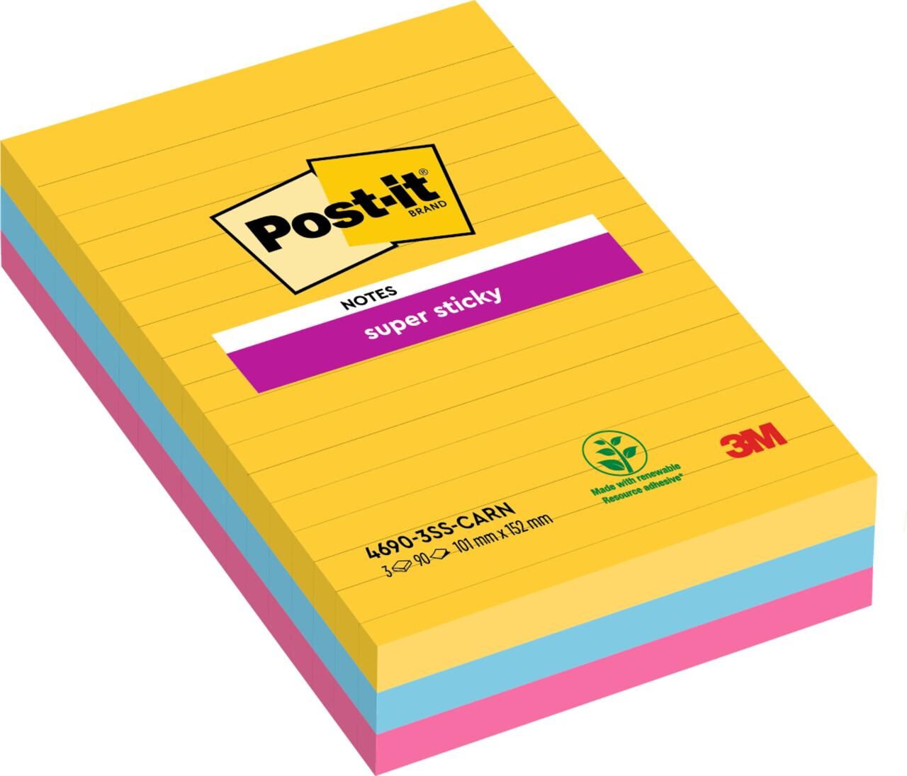 POST-IT Notes SS 101x152mm Carnival 3/fp
