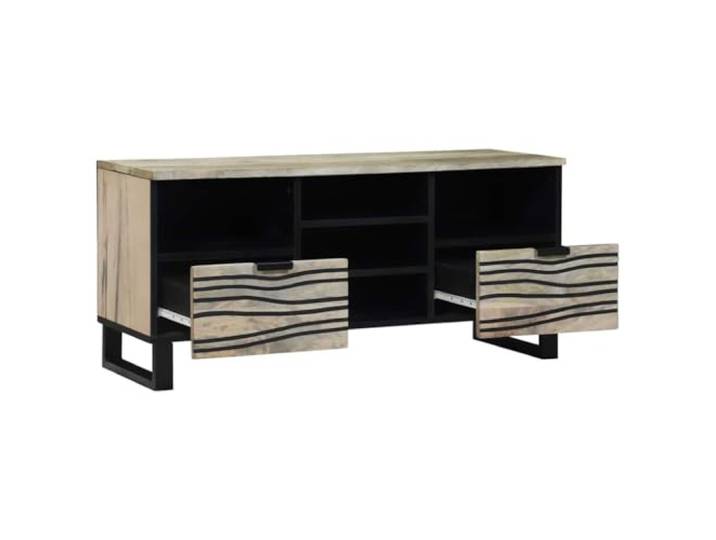 GKHPYURE TV-Schrank 100 cm weiß mit Schublade aus mehrschichtigem Holz 5 Etagen, platzsparendes Design, Wandmontage, modernes Wohnzimmer