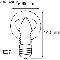 Paulmann, Leuchtmittel, Globe Zigbee Filament (E27, 470 lm, 3x)