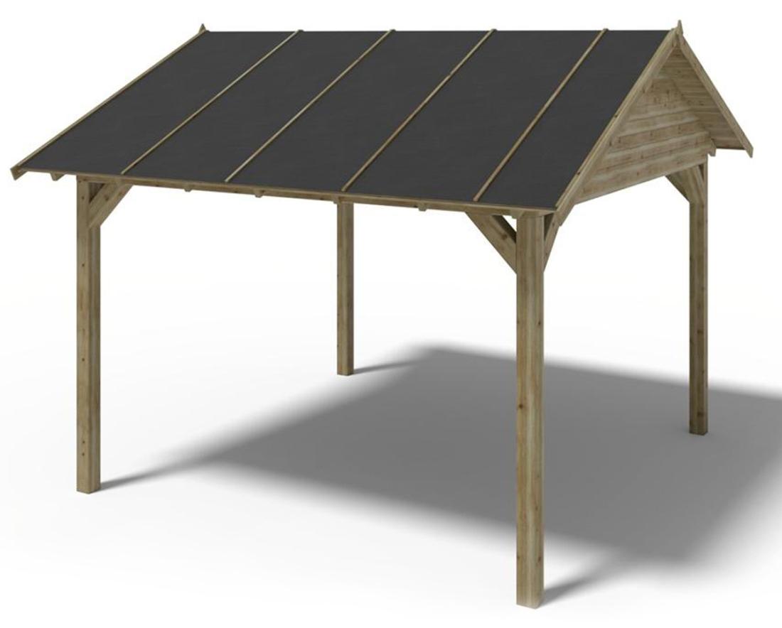 Gartenlaube Gartenpavillon 4.04x4.17m - Impregniert