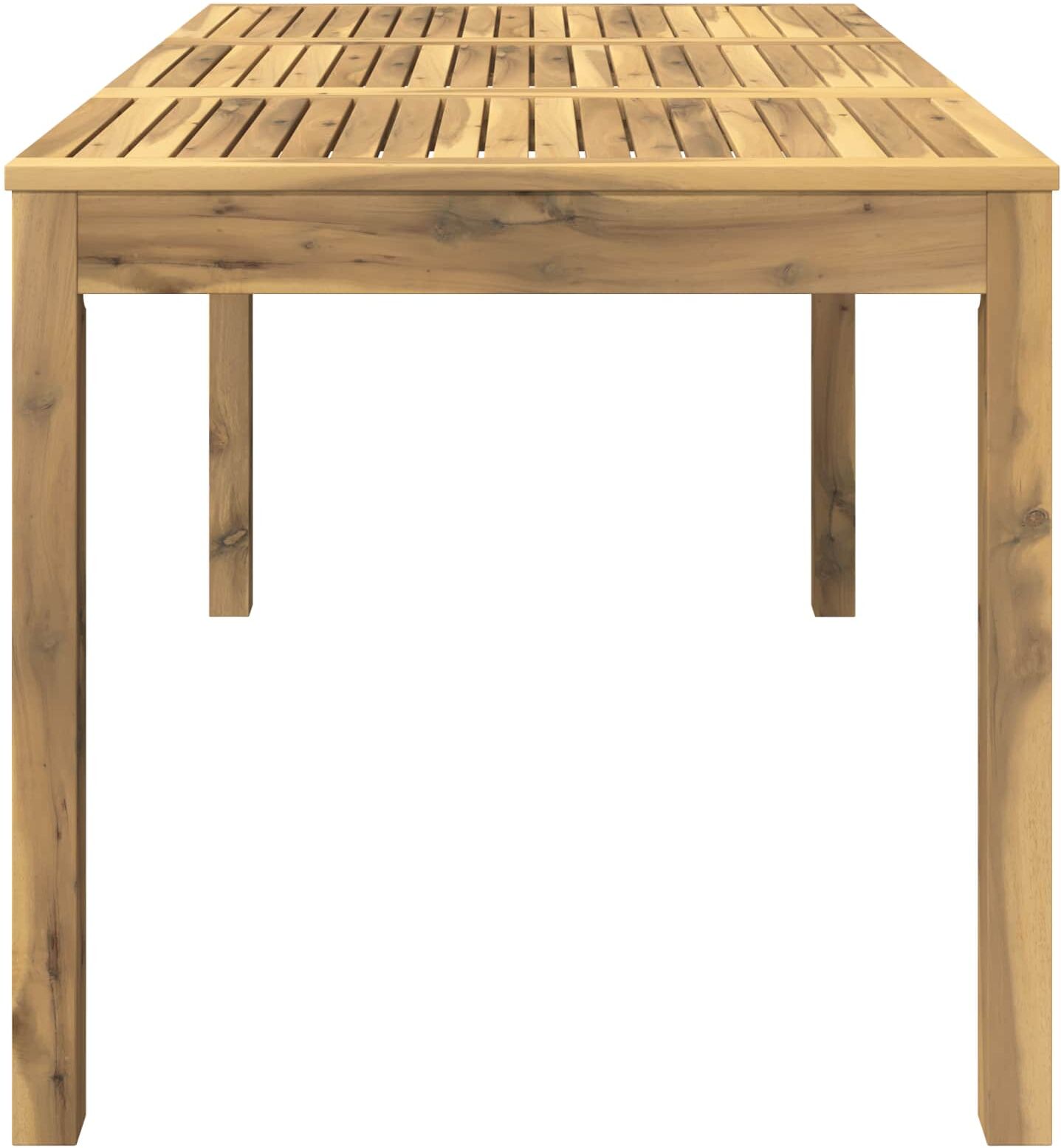 vidaXL Table de dîner de jardin Blanchi 141 x 80,5 x 75 cm
