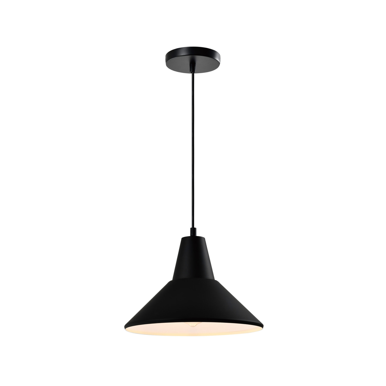 QUVIO Hanglamp retro zwart D 28 cm