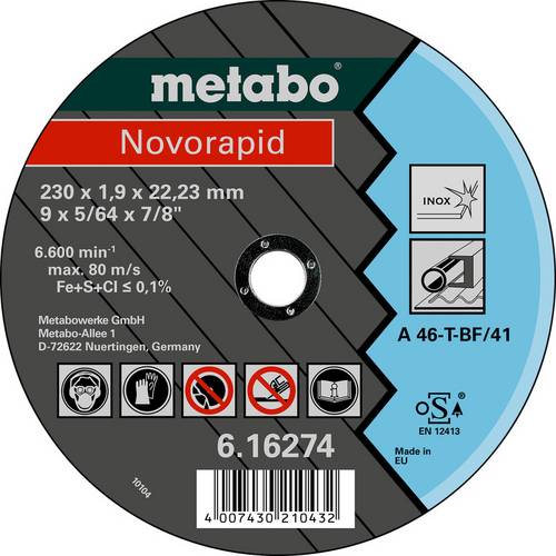 Metabo 616273000 Trennscheibe gerade 180mm 25 St. Blech, Profile