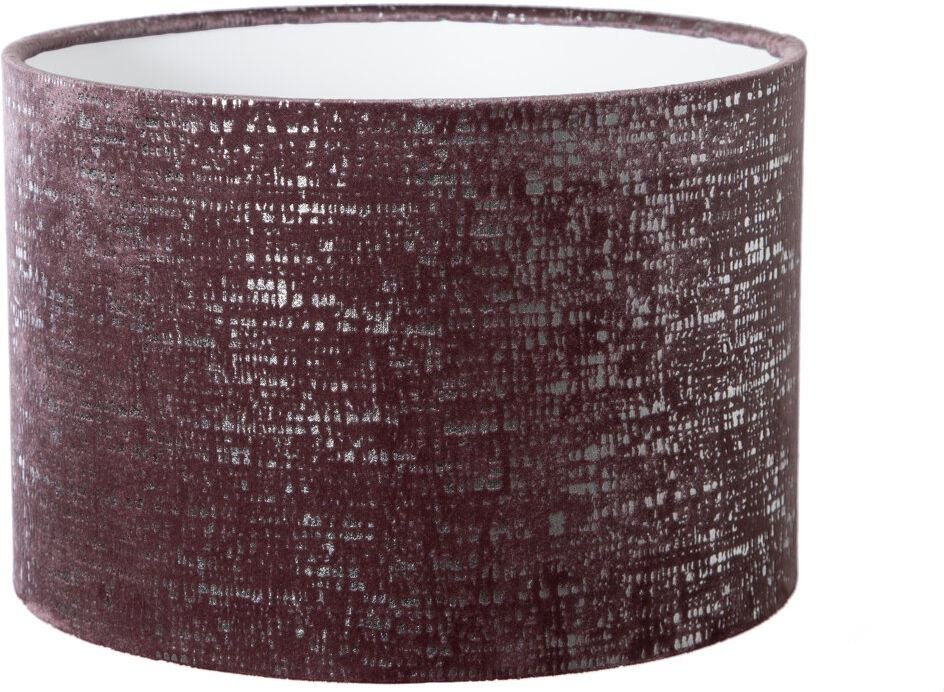 Bloomsbury Market Velvet Drum Lamp Shade ( Screw On ) Mauve 25cm H x 40cm W x 40cm D