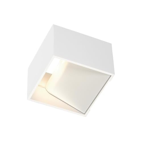 SLV Logs Up - Down vierkante wandlamp wit aluminium dimbaar