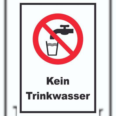 HB-Druck Kein Trinkwasser Schild Nicht Trinken A1 (594x841mm)