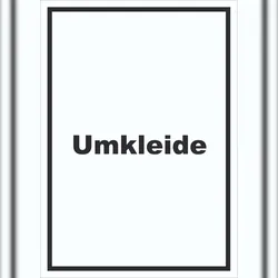 HB-Druck Umkleide Schild mit Text Ankleide Kabine hochkant A0 (841x1189mm)