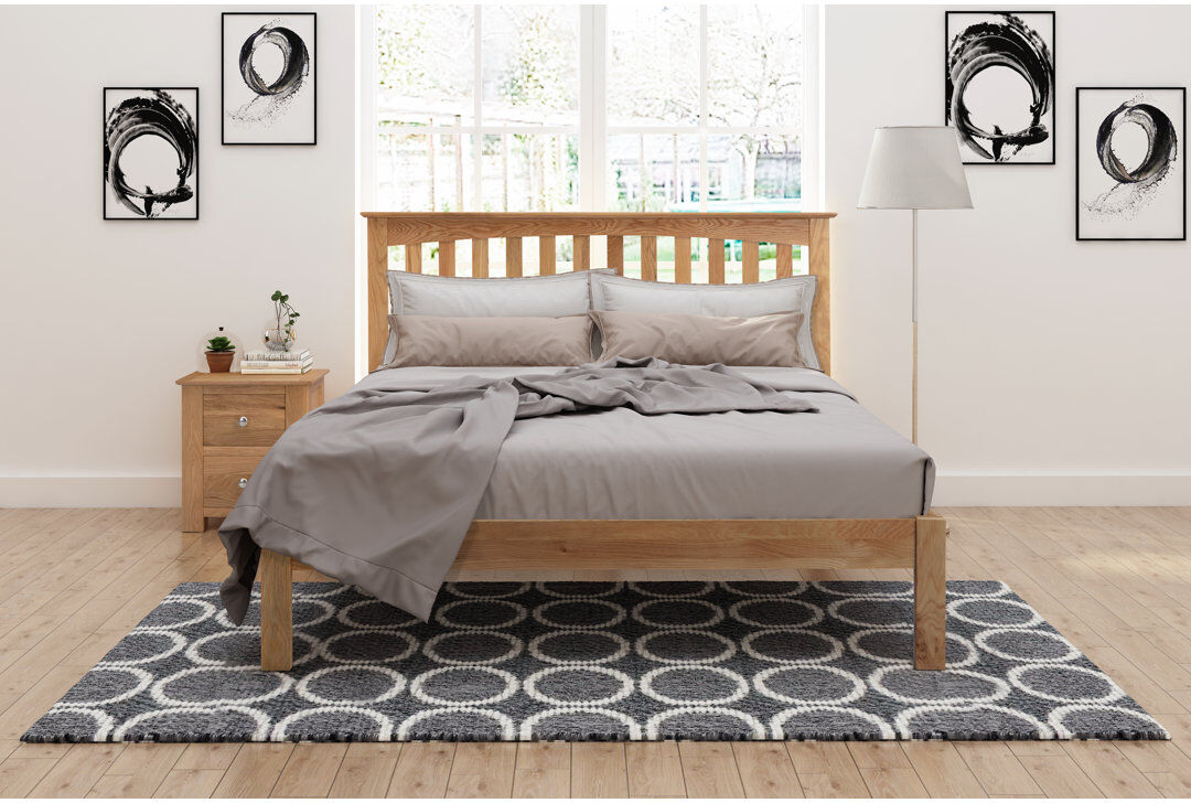 Ophelia & Co. Barneveld Solid Wood Storage Bed Oak Kingsize (5')