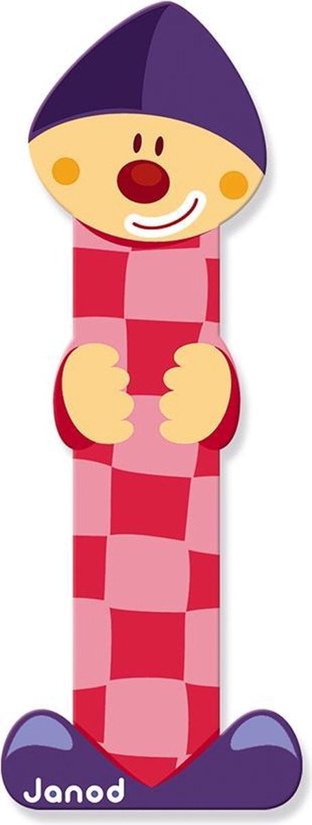 Janod Clown Letter - Letter I met plakstrip voor kinderen