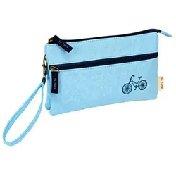 Patchwork Täschchen Let's Ride hellblau 213