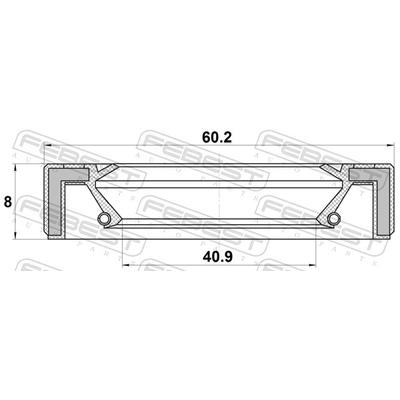 FEBEST Wellendichtring, Antriebswelle 95gay42600808x für TOYOTA