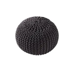 como Pouf  Strick ¦ grau ¦ Maße (cm): H: 38  Ø: 50.0