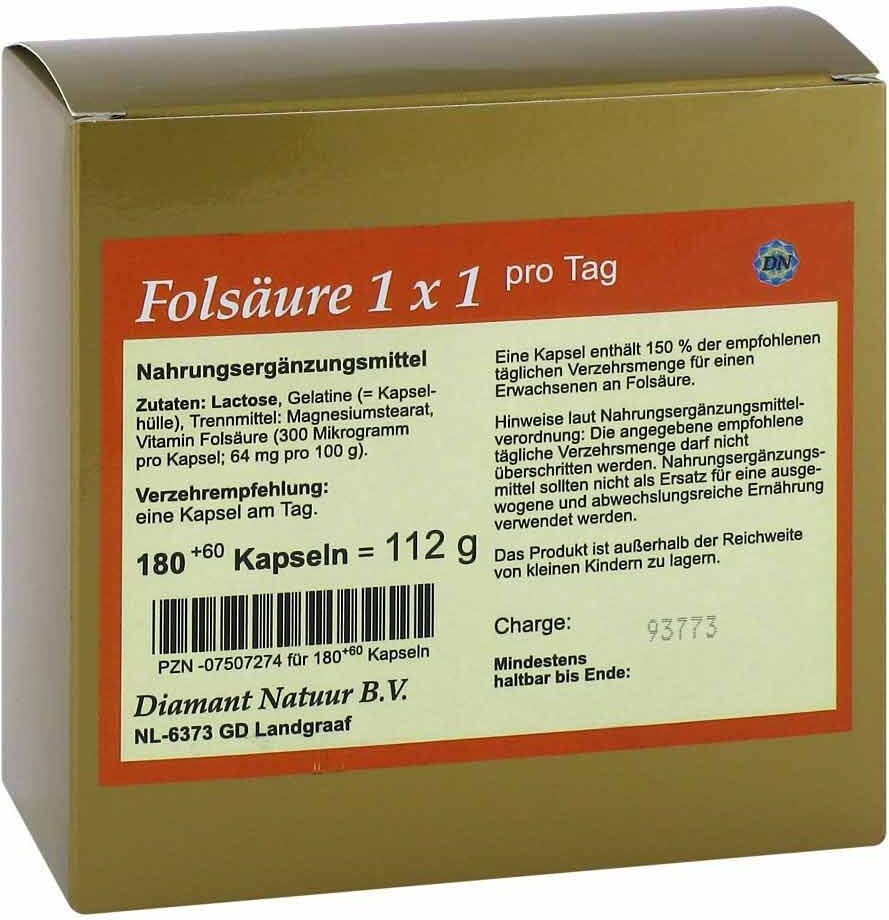 FBK-Pharma Folsäure 1x1 Pro Tag Kapseln