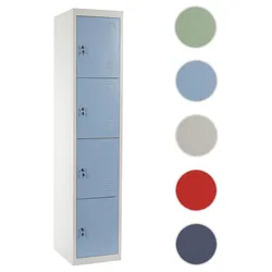 Schließfach Boston T163, Schließfachschrank Wertfachschrank Spind, Metall 180x38x45cm ~ blau