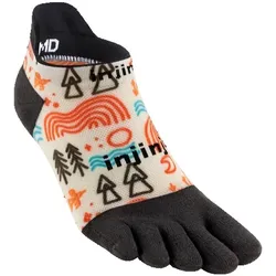 Injinji Herren Run Lightweight No-Show Artist Designed bunt