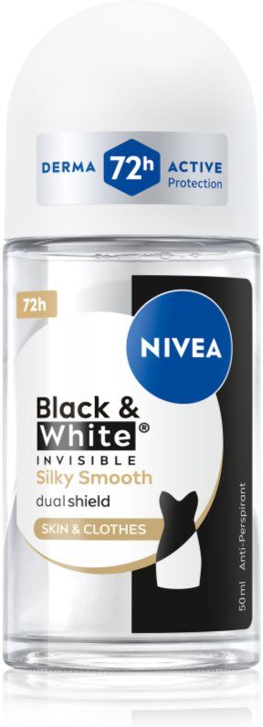 Nivea Invisible Black & White Silky Smooth bille anti-transpirant pour femme 50 ml