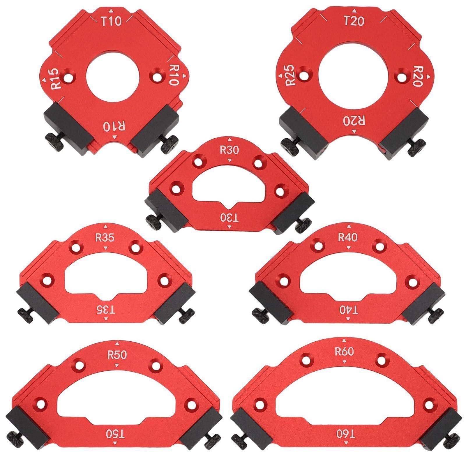 Selius Router Hoek Radius Sjablonen Set - Aluminium CNC Gefreesd