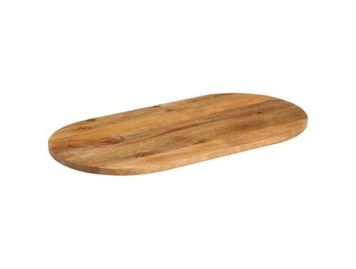 HGPOTUY Ovale Tischplatte 140x60x2,5 cm Massivholz Mango Massives Mangoholz, robustes Hartholz, rustikales Design, vielseitig kombinierbar, leichte Reinigung