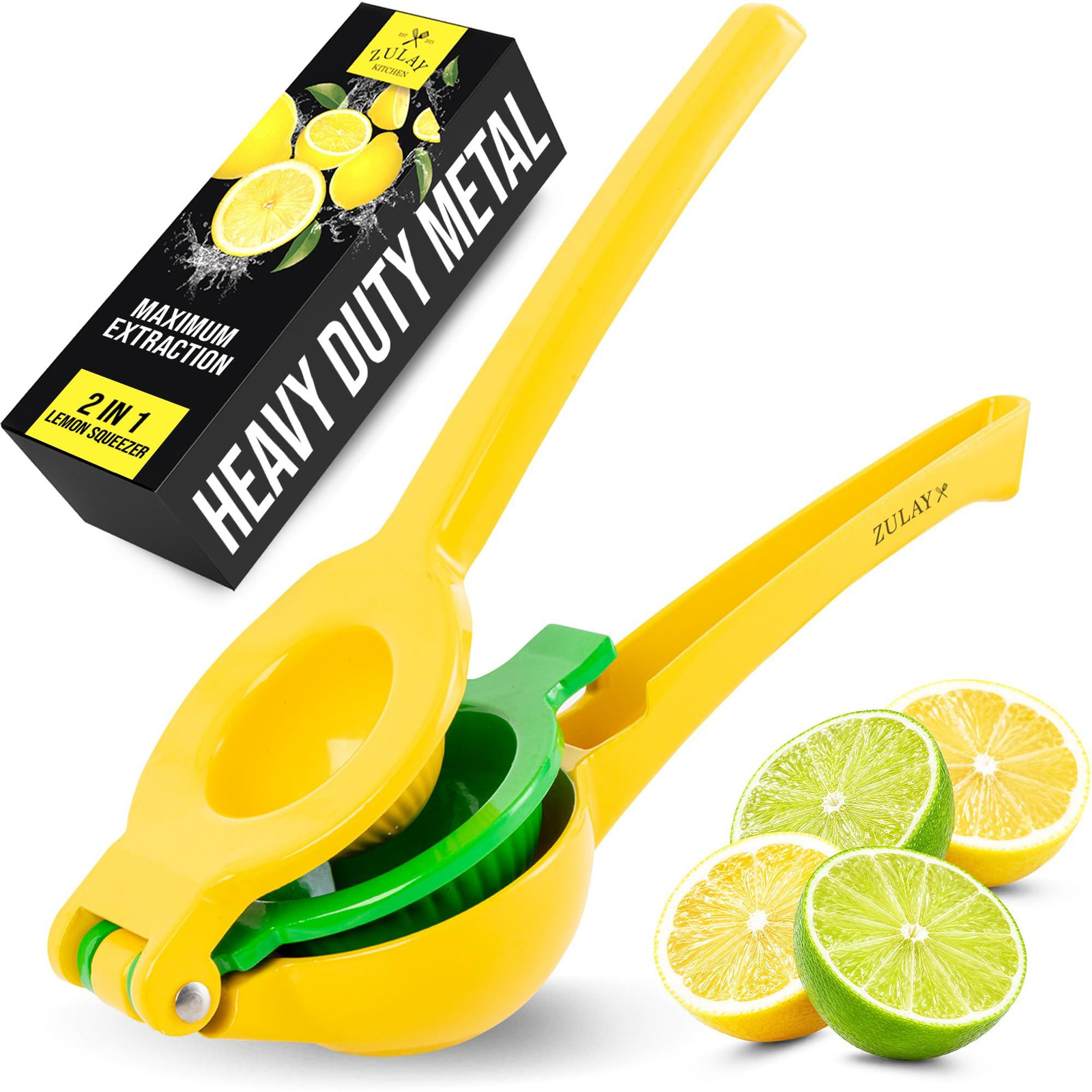Dripio Citruspers met 2 functies, geel, aluminium