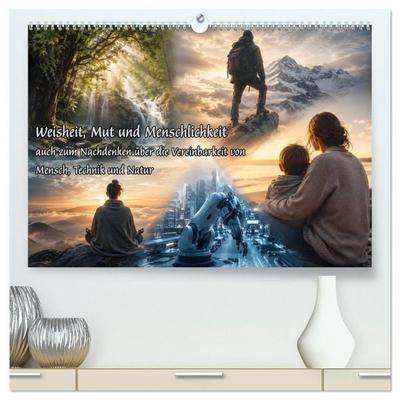 Weisheit, Mut und Menschlichkeit (hochwertiger Premium Wandkalender 2027 DIN A2 quer), Kunstdruck in Hochglanz
