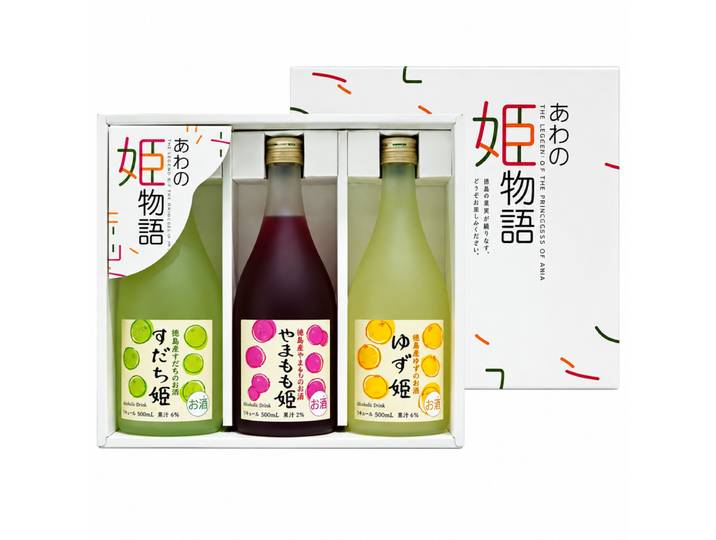 Coffret de liqueurs de fruits (sudachi/arbouse/yuzu) 8% 3x500ml